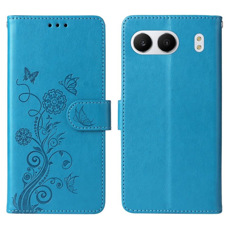 For OnePlus Nord 4 5G Embossed Butterfly Flowers Leather Phone Case