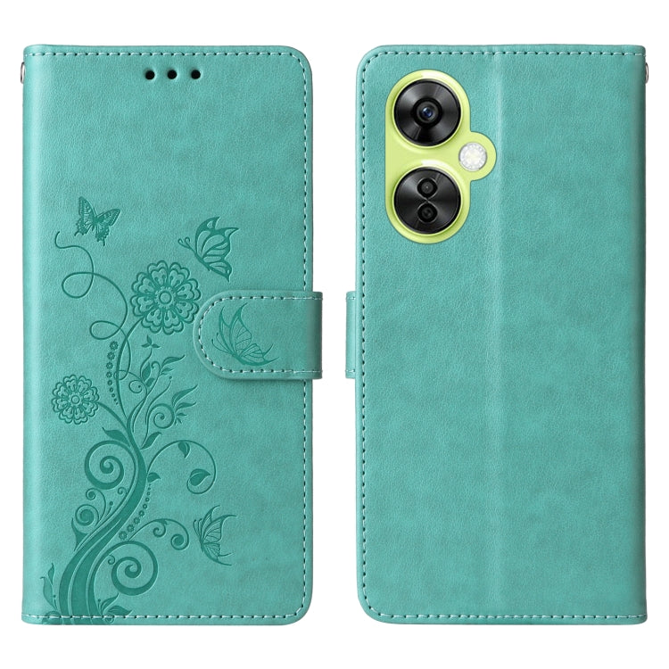 For OnePlus Nord CE 3 Lite / Nord N30 Embossed Butterfly Flowers Leather Phone Case
