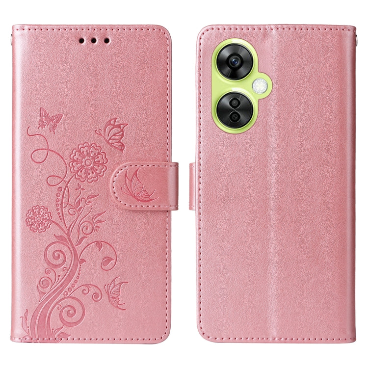 For OnePlus Nord CE 3 Lite / Nord N30 Embossed Butterfly Flowers Leather Phone Case
