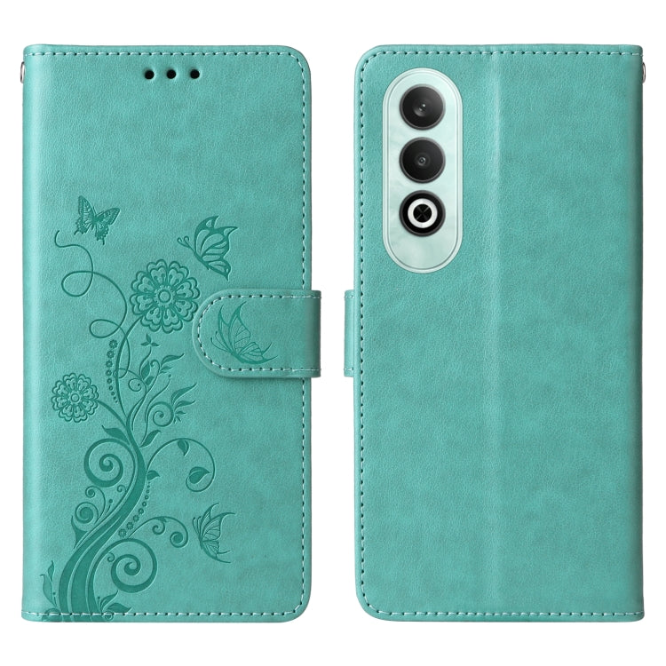 For OnePlus Nord CE 4 5G Embossed Butterfly Flowers Leather Phone Case