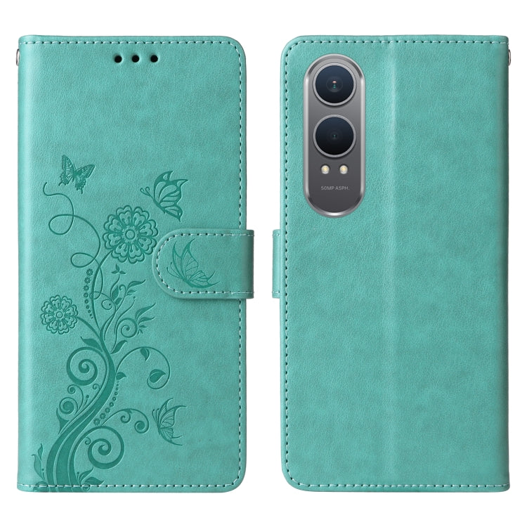 For OnePlus Nord CE 4 Lite Embossed Butterfly Flowers Leather Phone Case