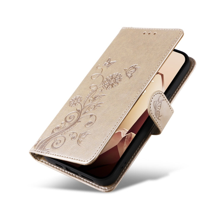 For OnePlus 13 Embossed Butterfly Flowers Leather Phone Case