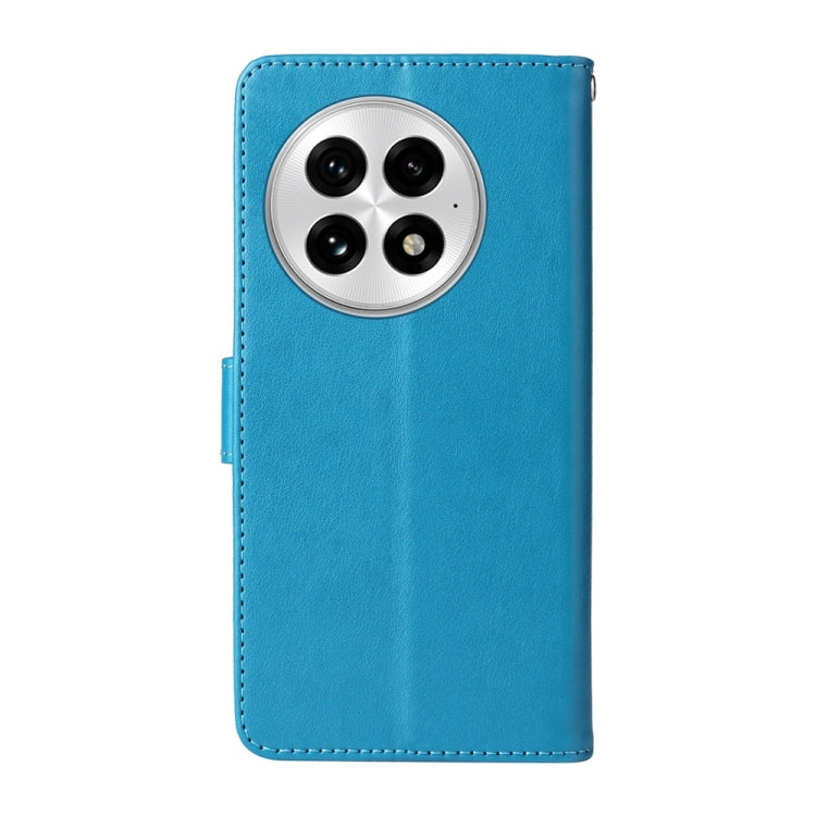 For OnePlus 13 Embossed Butterfly Flowers Leather Phone Case
