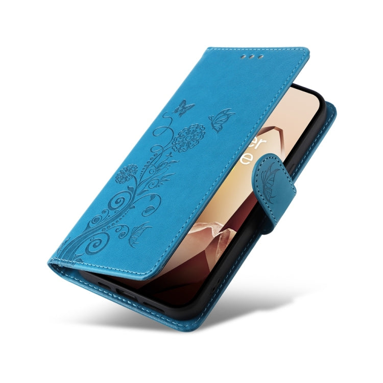 For OnePlus 13 Embossed Butterfly Flowers Leather Phone Case