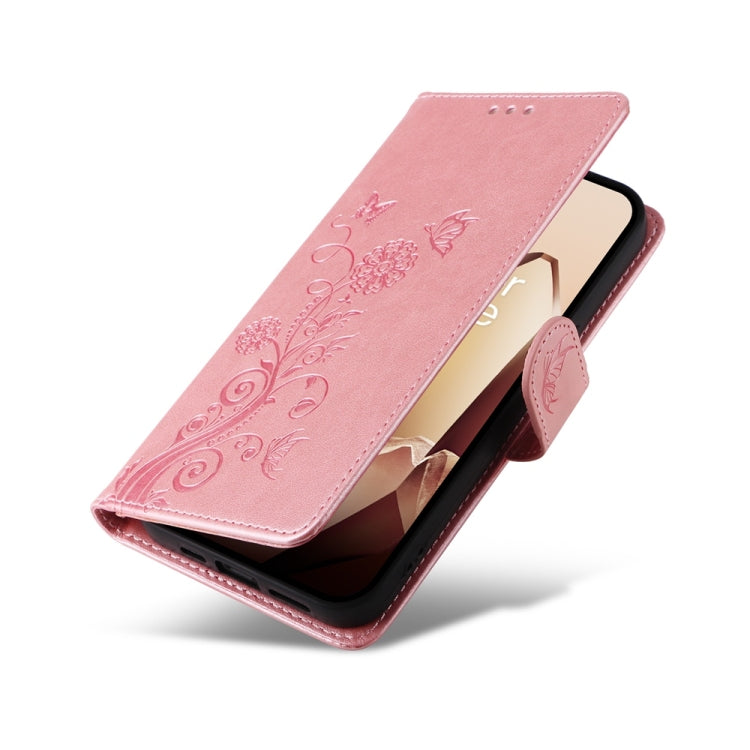 For OnePlus 13 Embossed Butterfly Flowers Leather Phone Case