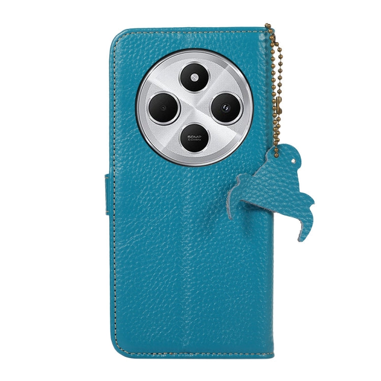For Redmi 14C 4G Genuine Leather Litchi Texture RFID Leather Phone Case