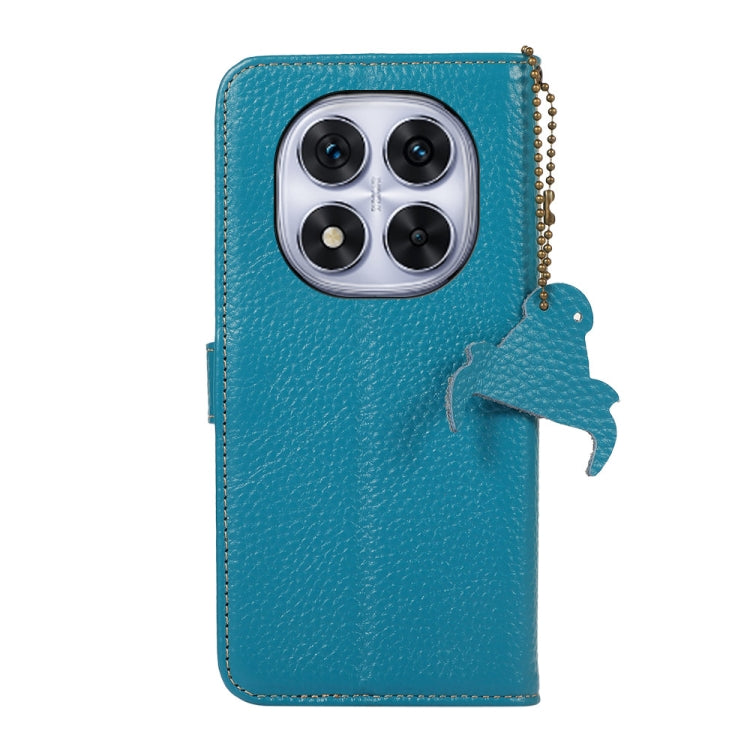 For Redmi Note 14 Pro 5G Genuine Leather Litchi Texture RFID Leather Phone Case