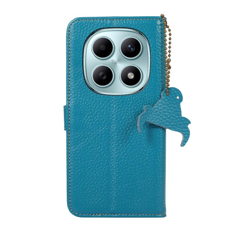 For Redmi Note 15 5G Global 164mm Genuine Leather Litchi Texture RFID Leather Phone Case