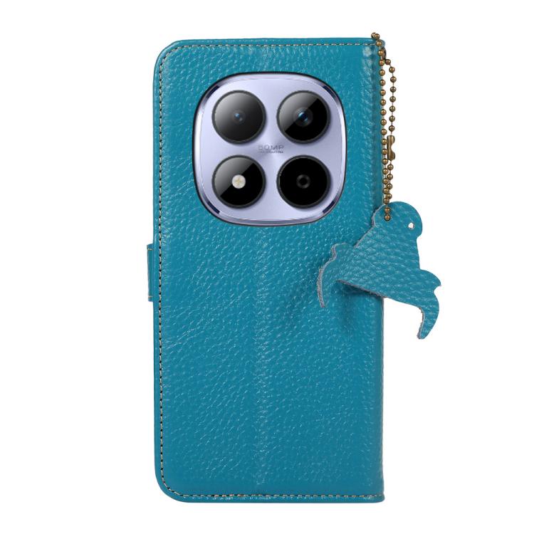 For Redmi Note 15 Pro 5G Global 163.6mm Genuine Leather Litchi Texture RFID Leather Phone Case