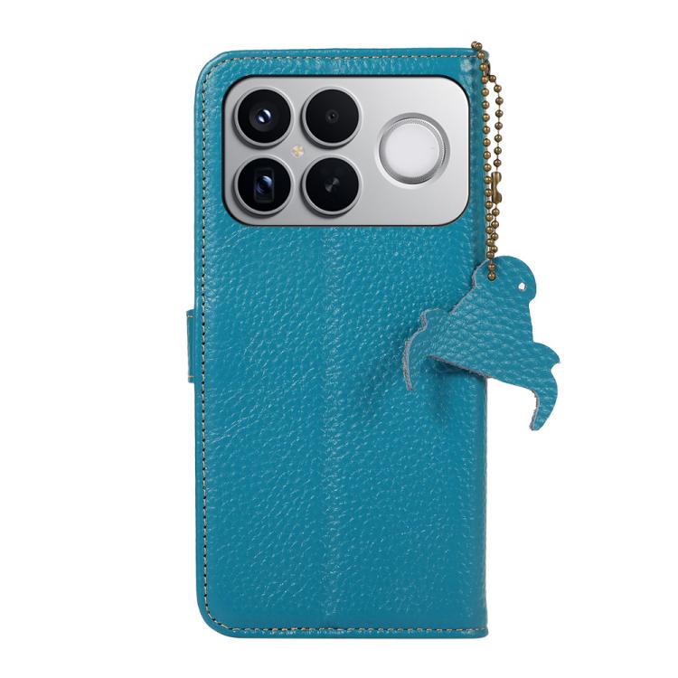 For Redmi K90 Pro Max/Poco F8 Ultra Genuine Leather Litchi Texture RFID Leather Phone Case