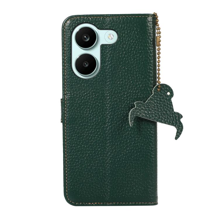 For Redmi Turbo 5 5G / Poco X8 Pro 5G Genuine Leather Litchi Texture RFID Leather Phone Case