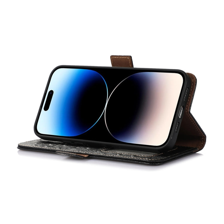 For Redmi 14C 4G Ostrich Pattern Genuine Leather RFID Phone Case