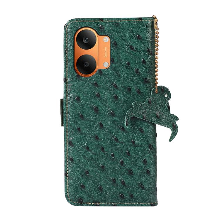 For Redmi Turbo 5 Max / Poco X8 Pro Max Ostrich Pattern Genuine Leather RFID Phone Case