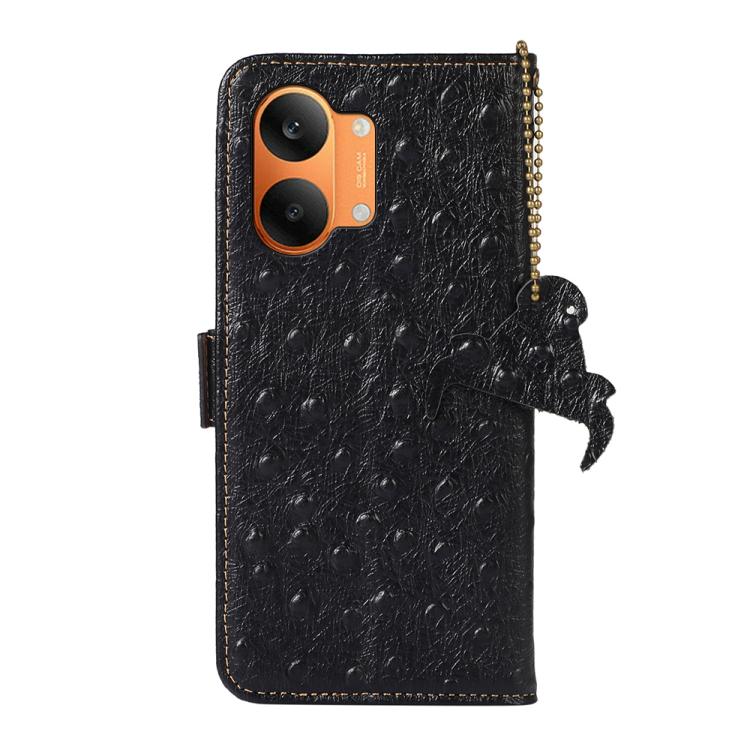 For Redmi Turbo 5 Max / Poco X8 Pro Max Ostrich Pattern Genuine Leather RFID Phone Case