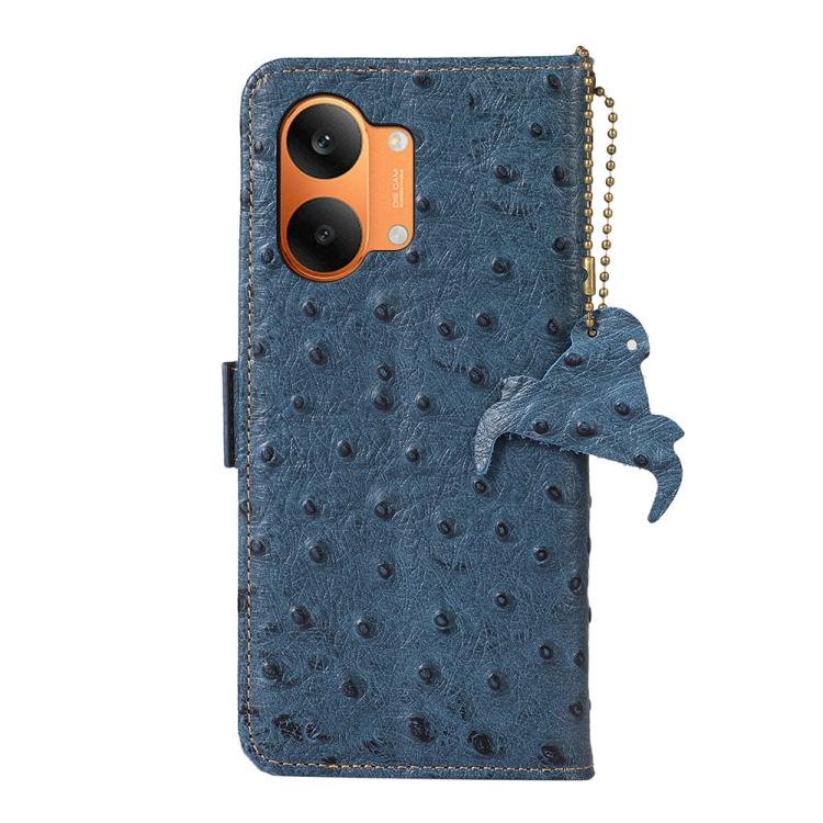 For Redmi Turbo 5 Max / Poco X8 Pro Max Ostrich Pattern Genuine Leather RFID Phone Case