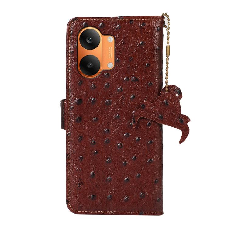 For Redmi Turbo 5 Max / Poco X8 Pro Max Ostrich Pattern Genuine Leather RFID Phone Case