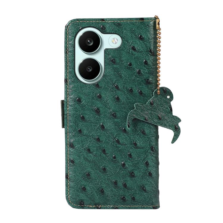 For Redmi Turbo 5 5G / Poco X8 Pro 5G Ostrich Pattern Genuine Leather RFID Phone Case