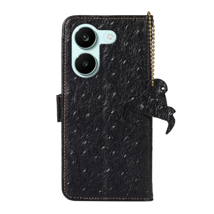 For Redmi Turbo 5 5G / Poco X8 Pro 5G Ostrich Pattern Genuine Leather RFID Phone Case
