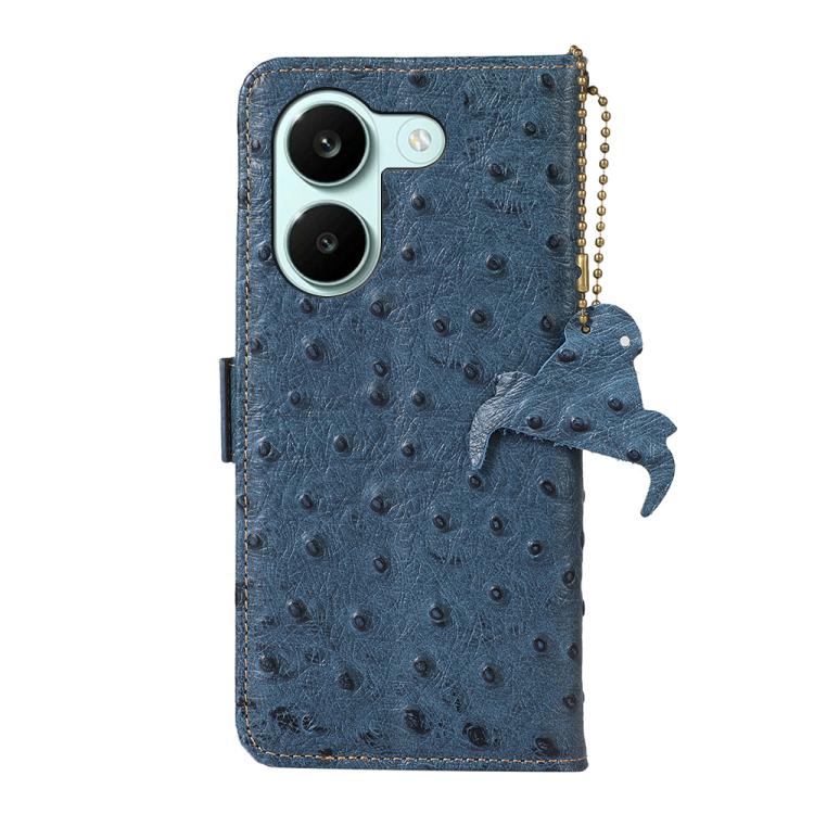 For Redmi Turbo 5 5G / Poco X8 Pro 5G Ostrich Pattern Genuine Leather RFID Phone Case