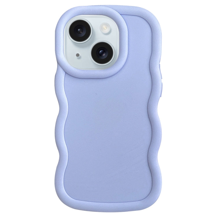 For iPhone 15 Plus Big Wave Puff Shape TPU Phone Case