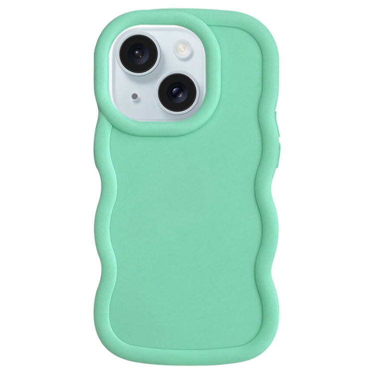 For iPhone 15 Plus Big Wave Puff Shape TPU Phone Case