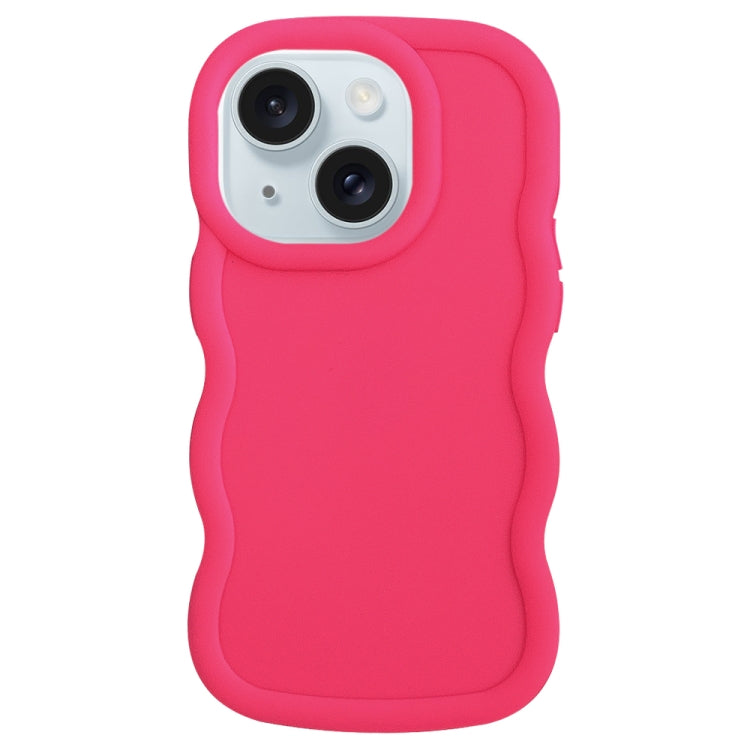 For iPhone 15 Plus Big Wave Puff Shape TPU Phone Case