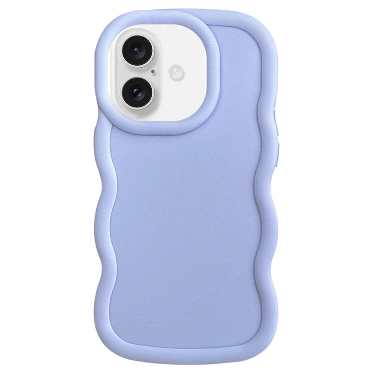 For iPhone 16 Plus Big Wave Puff Shape TPU Phone Case