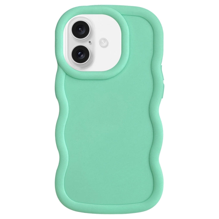 For iPhone 16 Plus Big Wave Puff Shape TPU Phone Case