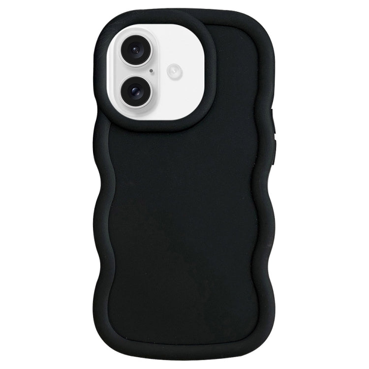 For iPhone 16 Plus Big Wave Puff Shape TPU Phone Case