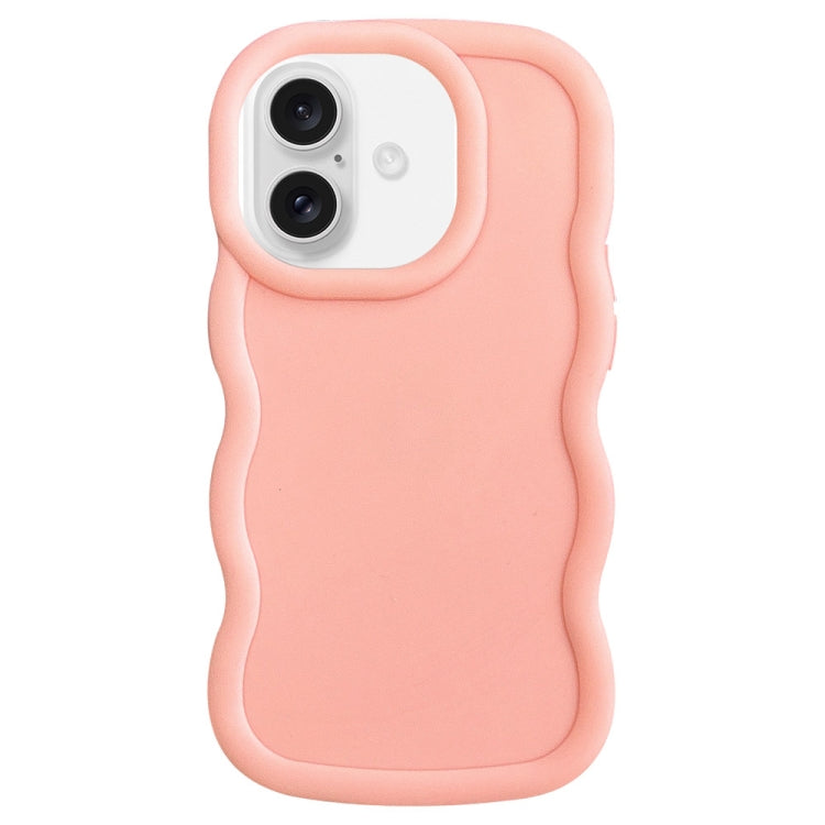For iPhone 16 Plus Big Wave Puff Shape TPU Phone Case