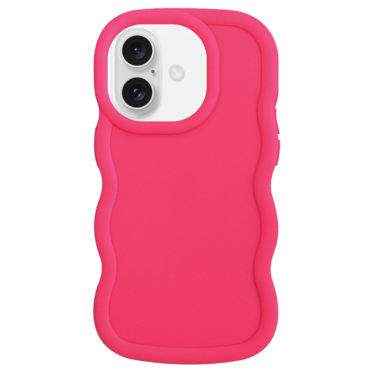 For iPhone 16 Plus Big Wave Puff Shape TPU Phone Case