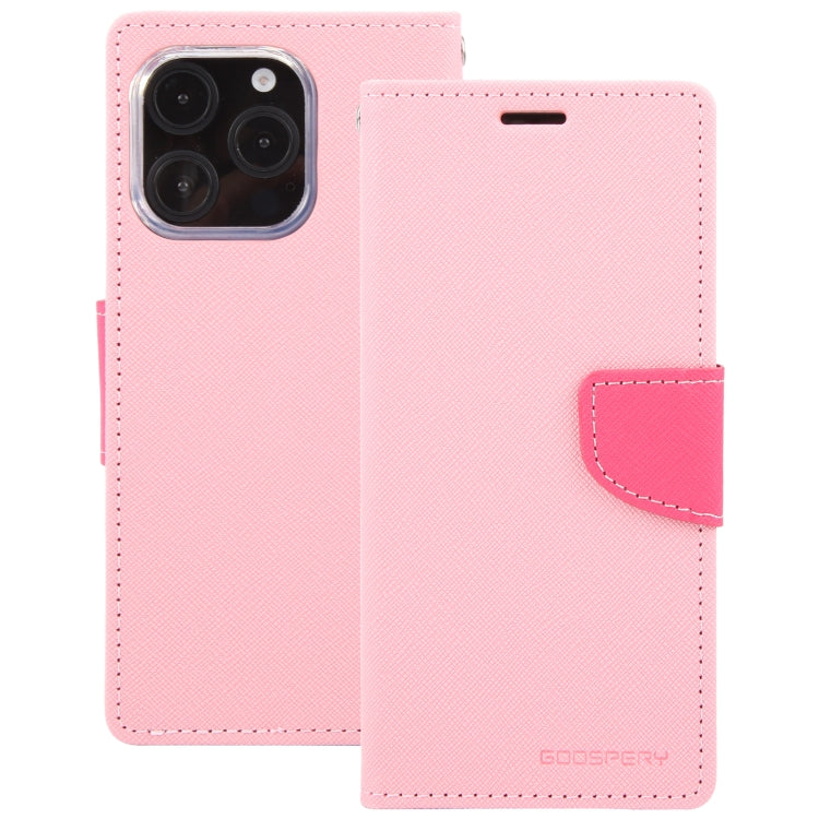 For iPhone 16 Pro Max GOOSPERY FANCY DIARY Cross Texture Leather Phone Case