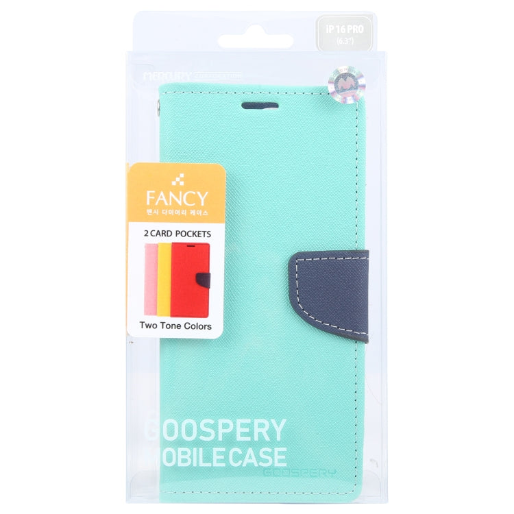 For iPhone 16 Pro Max GOOSPERY FANCY DIARY Cross Texture Leather Phone Case