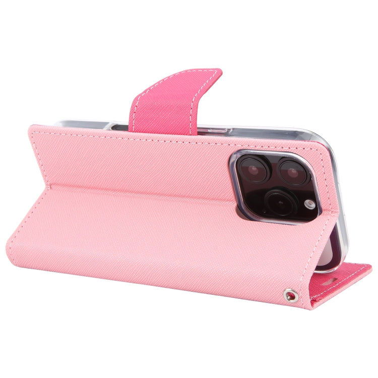 For iPhone 16 Pro GOOSPERY FANCY DIARY Cross Texture Leather Phone Case