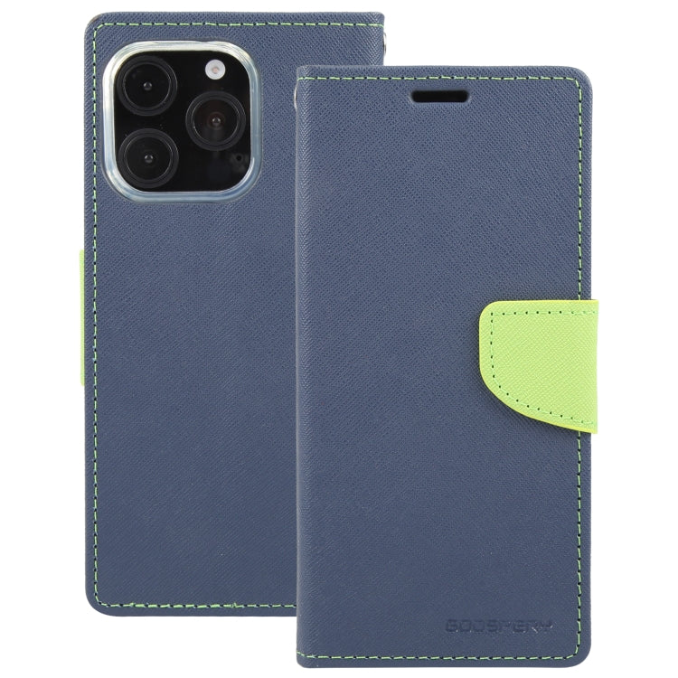 For iPhone 16 Pro GOOSPERY FANCY DIARY Cross Texture Leather Phone Case