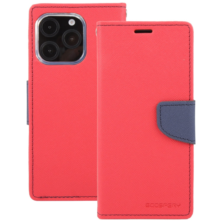 For iPhone 16 Pro GOOSPERY FANCY DIARY Cross Texture Leather Phone Case
