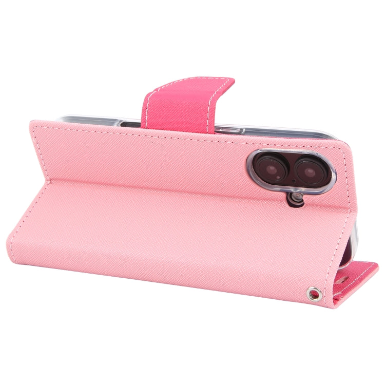 For iPhone 16 Plus GOOSPERY FANCY DIARY Cross Texture Leather Phone Case