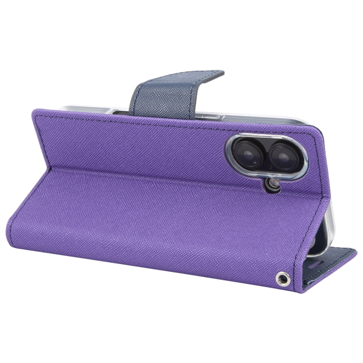 For iPhone 16 Plus GOOSPERY FANCY DIARY Cross Texture Leather Phone Case