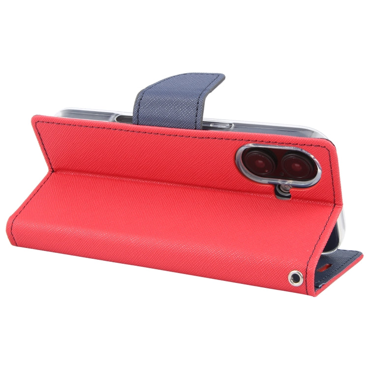 For iPhone 16 Plus GOOSPERY FANCY DIARY Cross Texture Leather Phone Case