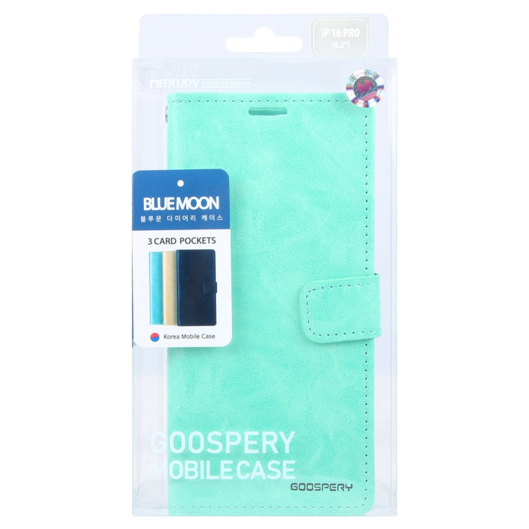 For iPhone 16 Pro Max GOOSPERY BLUE MOON Crazy Horse Texture Leather Phone Case