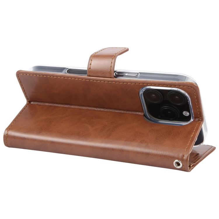 For iPhone 16 Pro GOOSPERY BLUE MOON Crazy Horse Texture Leather Phone Case