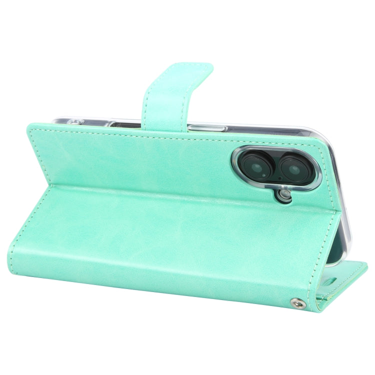 For iPhone 16 Plus GOOSPERY BLUE MOON Crazy Horse Texture Leather Phone Case