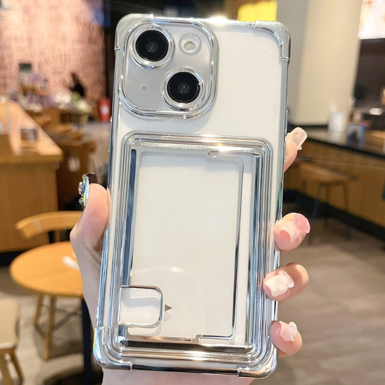 For iPhone 14 Electroplating Card Slot TPU Phone Case