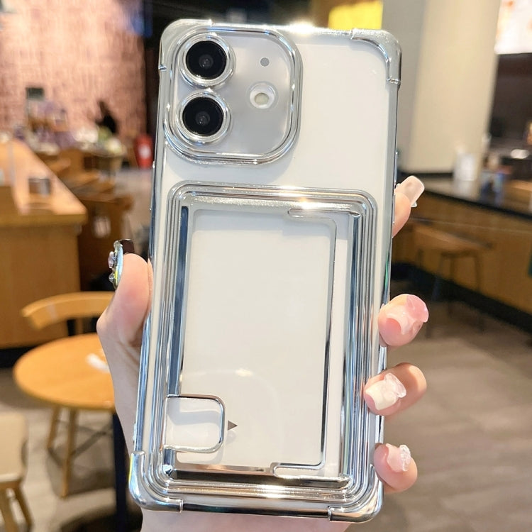 For iPhone 11 Electroplating Card Slot TPU Phone Case