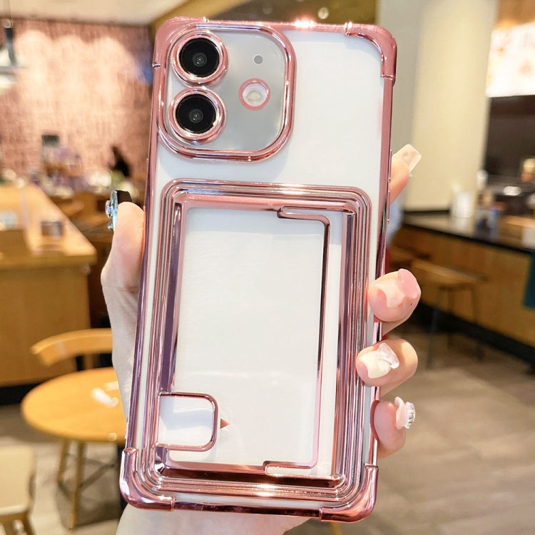 For iPhone 11 Electroplating Card Slot TPU Phone Case
