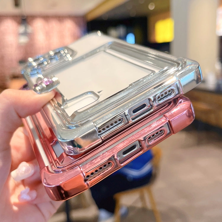For iPhone 12 Electroplating Card Slot TPU Phone Case