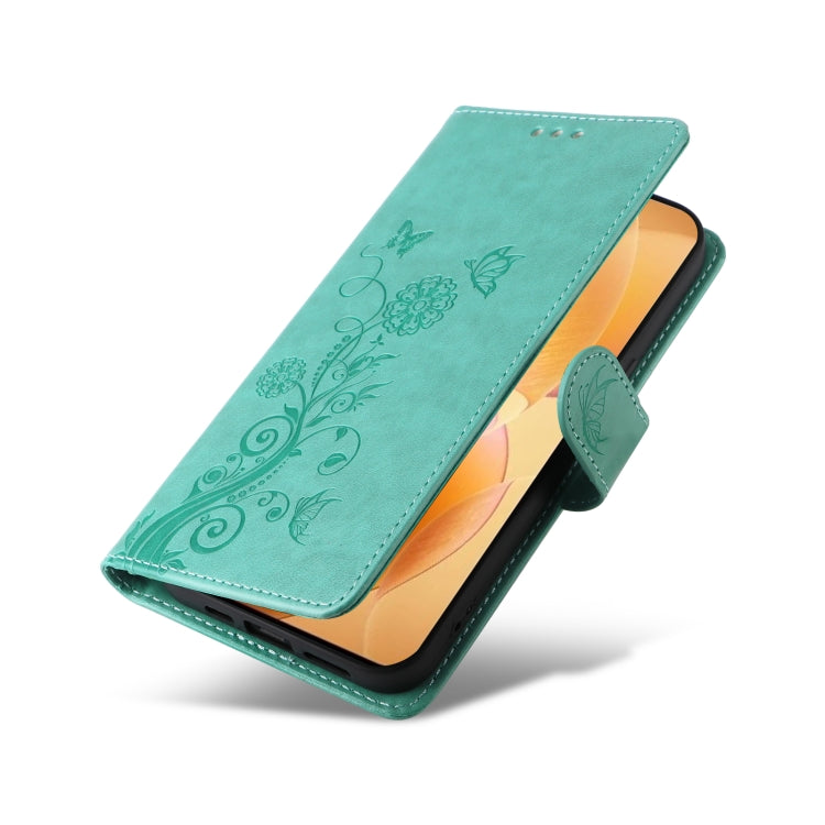 For Xiaomi Poco X6 Pro / Redmi K70E Embossed Butterfly Flowers Leather Phone Case