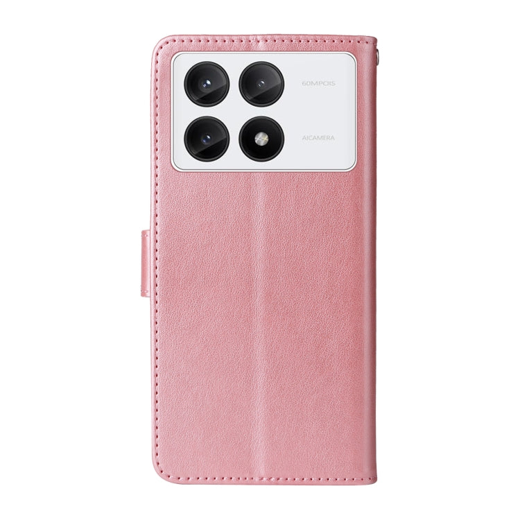 For Xiaomi Poco X6 Pro / Redmi K70E Embossed Butterfly Flowers Leather Phone Case