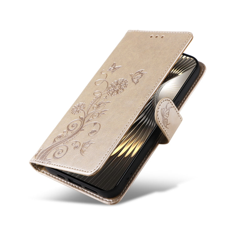 For Xiaomi Poco F6 Embossed Butterfly Flowers Leather Phone Case