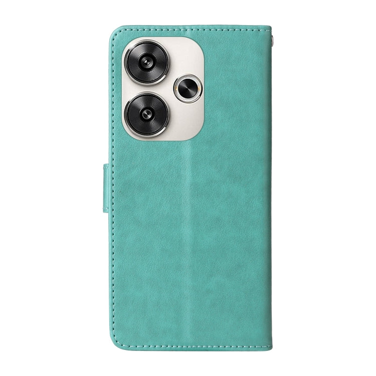 For Xiaomi Poco F6 Embossed Butterfly Flowers Leather Phone Case